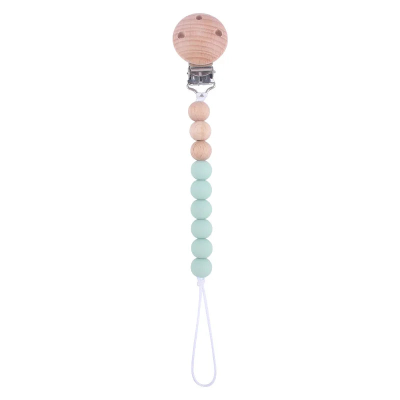 Baby Silicone Pacifier Clip Chain with Beads - Anti-Drop Design