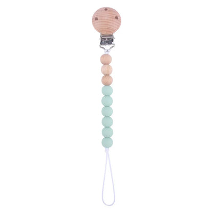 Baby Silicone Pacifier Clip Chain with Beads - Anti-Drop Design