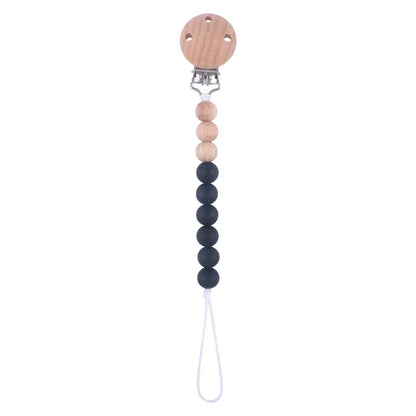 Baby Silicone Pacifier Clip Chain with Beads - Anti-Drop Design