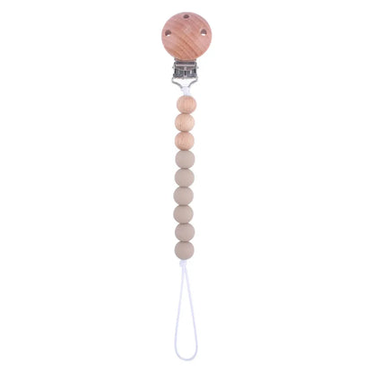 Baby Silicone Pacifier Clip Chain with Beads - Anti-Drop Design