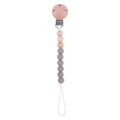 Baby Silicone Pacifier Clip Chain with Beads - Anti-Drop Design
