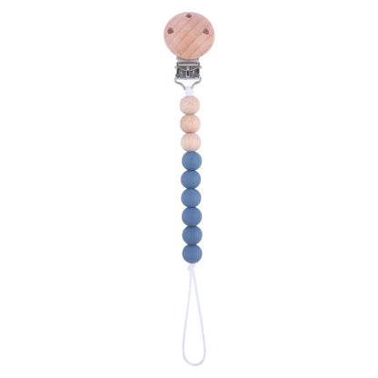 Baby Silicone Pacifier Clip Chain with Beads - Anti-Drop Design