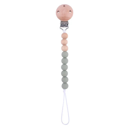 Baby Silicone Pacifier Clip Chain with Beads - Anti-Drop Design