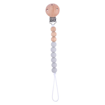 Baby Silicone Pacifier Clip Chain with Beads - Anti-Drop Design