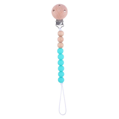 Baby Silicone Pacifier Clip Chain with Beads - Anti-Drop Design