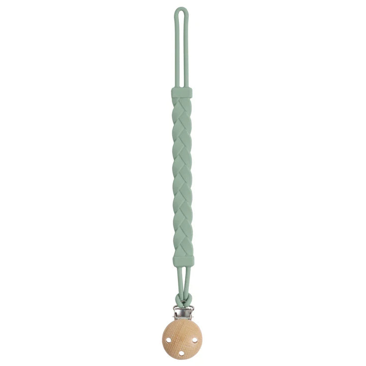 Premium silicone pacifier clip, essential for active infants and busy parents.