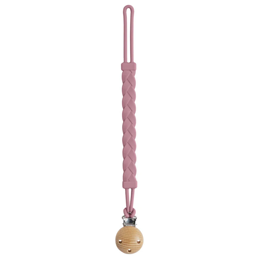 Baby teething relief with silicone pacifier clip & teether, easy to clean.