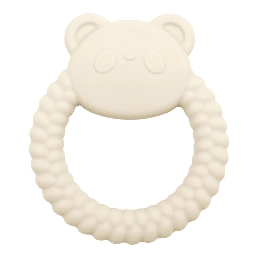 Innovative silicone panda teether, specifically designed as a soothing infant teething toy.