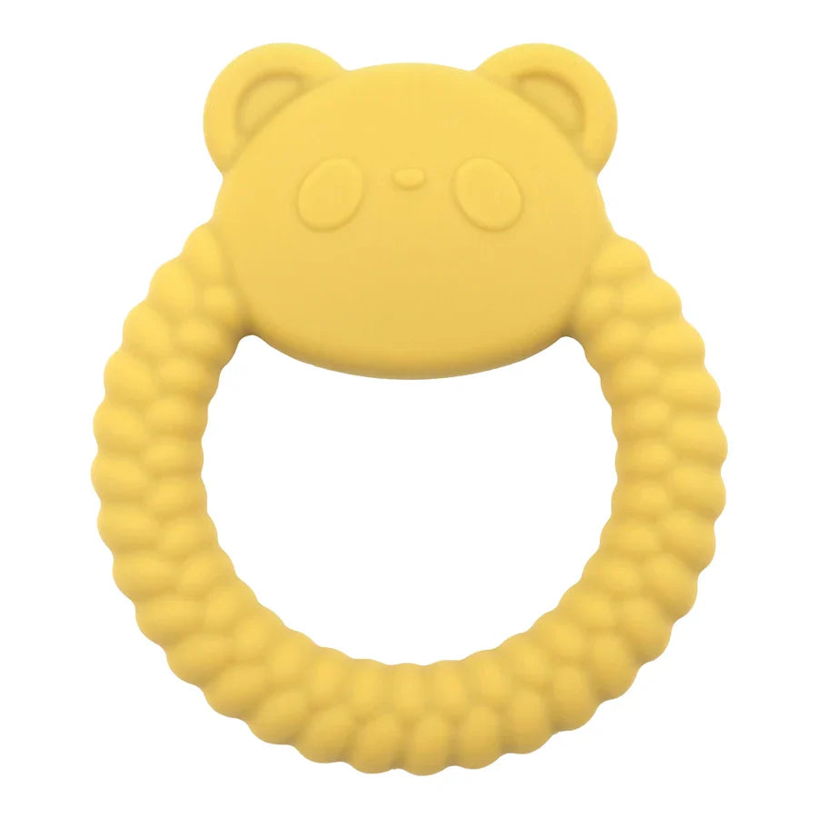 Baby boy/girl silicone panda teether, a practical and cute accessory for teething infants.