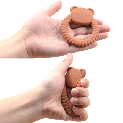 Safe and functional panda silicone teether, a newborn essential for soothing fussy babies.