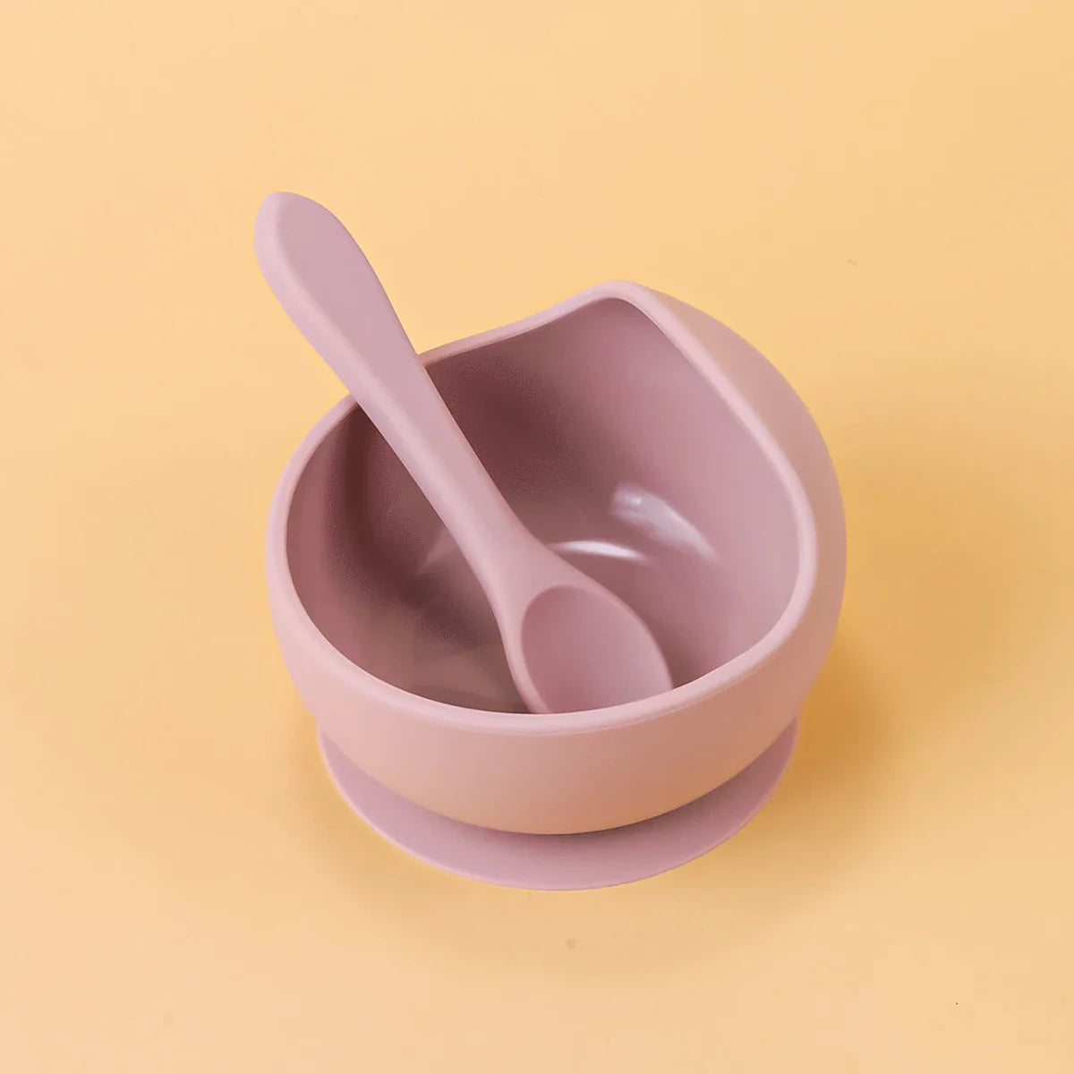 BPA-free silicone suction bowl set, blue, hygienic for baby's mealtime