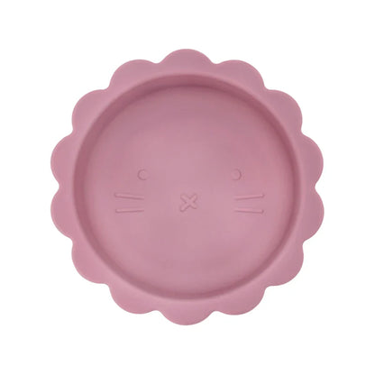 Travel-friendly baby silicone suction bowl with lid, for on-the-go meals