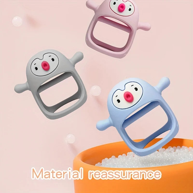 Flexible silicone teether for babies, promoting healthy oral development and gum relief