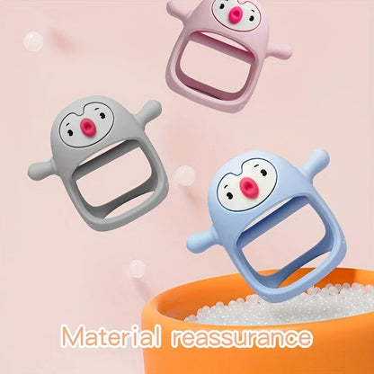 Flexible silicone teether for babies, promoting healthy oral development and gum relief