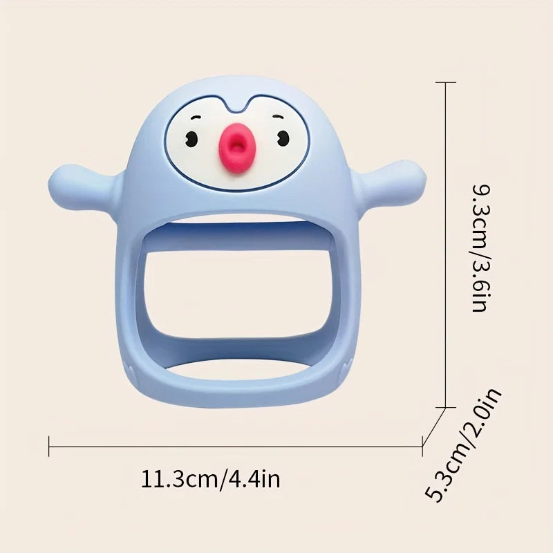 High-quality food-grade silicone teether, ensuring safe and effective gum soothing for babies