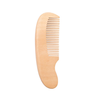 Eco-friendly wooden baby hair brush, ideal for stimulating circulation on a baby's sensitive scalp