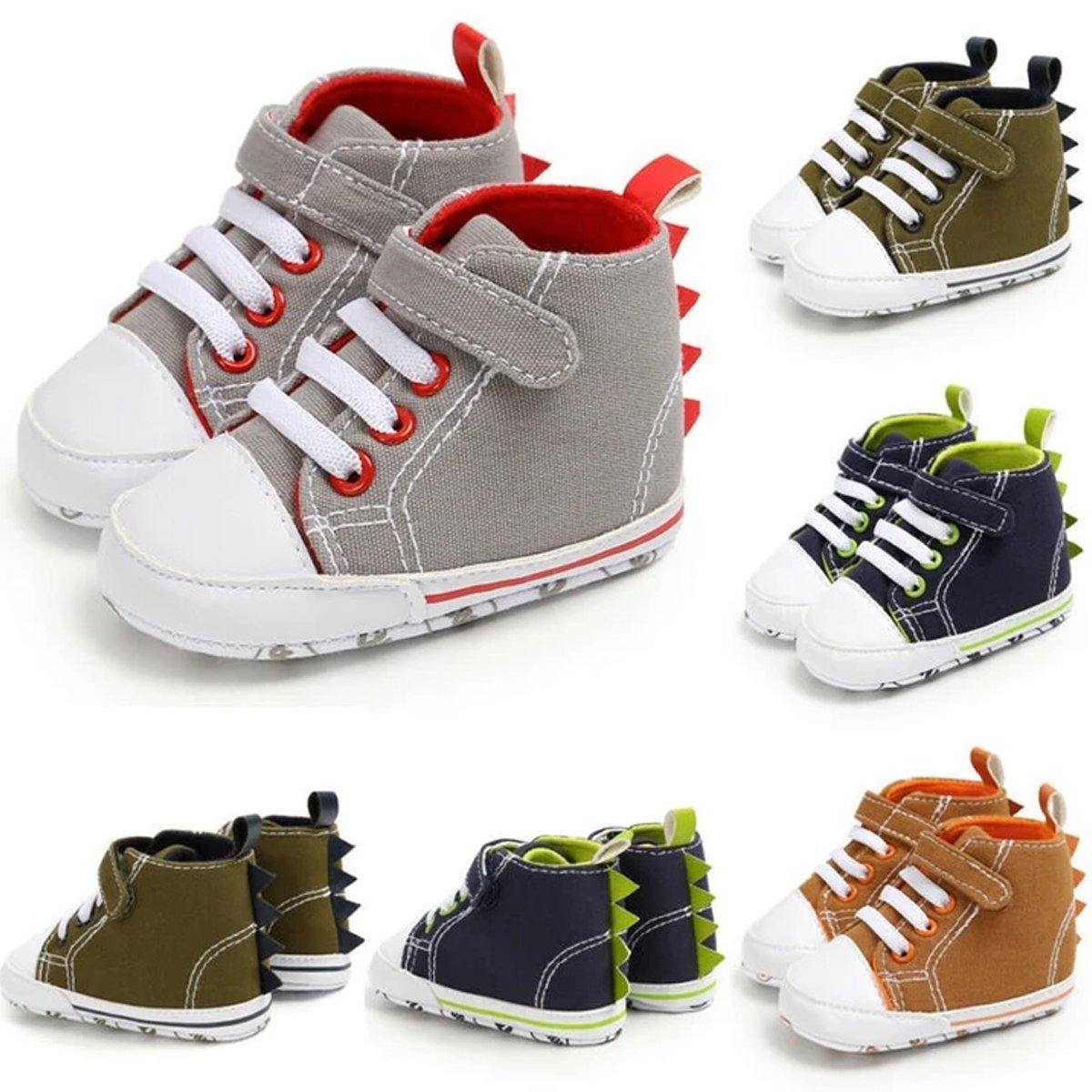 Baby soft sole anti-slip pre-walker canvas shoes for infants, ideal for first steps