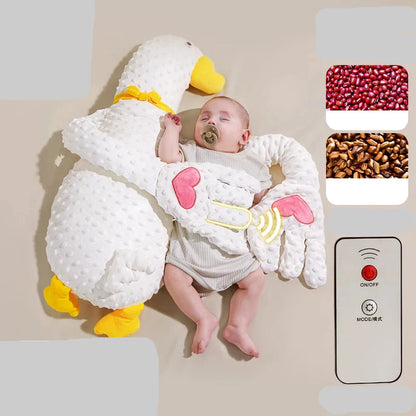Remote control for the Baby Soothing Goose Plush Sleep Aid Pillow, designed for easy infant comfort settings.