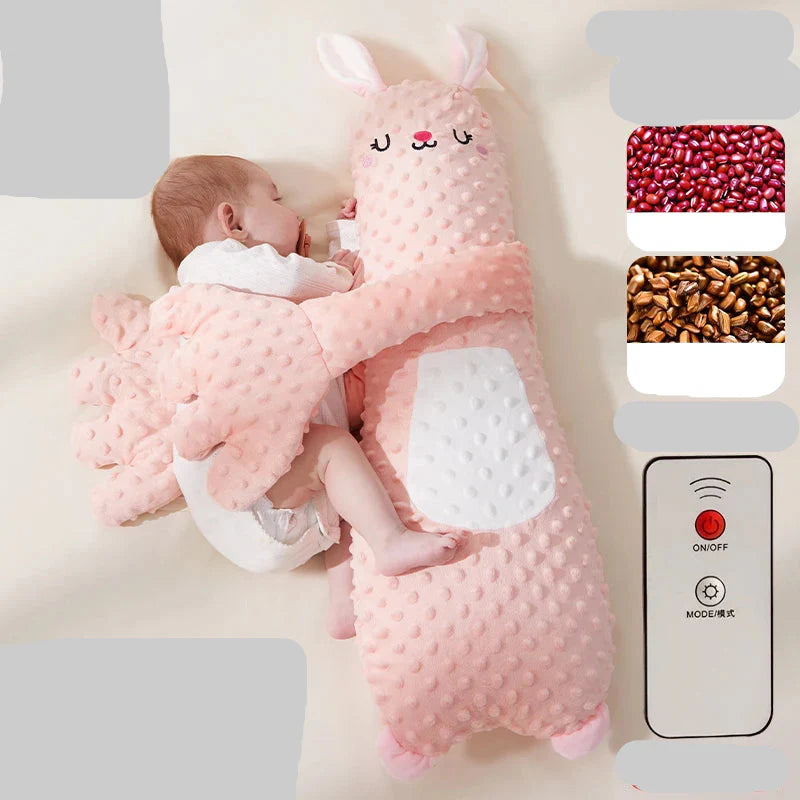 Sweet white goose plush sleep aid toy, a gentle crib companion and soothing pillow for optimal baby health.