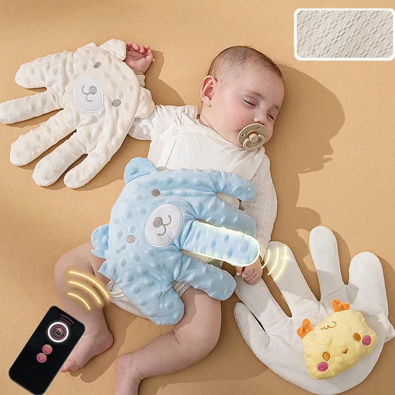 Baby Soothing Patting Pillow, soft plush, gentle sleep aid for newborns, anti-startle support