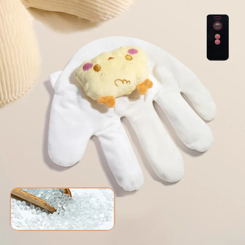 Parents placing a Baby Soothing Patting Pillow with their infant for anti-startle protection