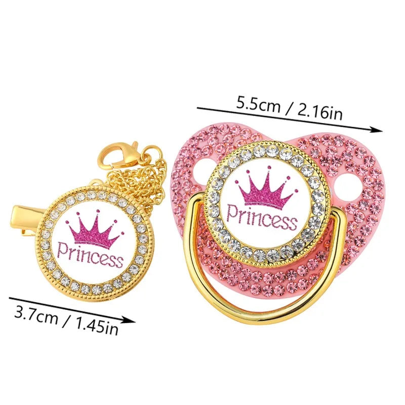 Baby comfort on-the-go: Sparkle pacifier clip keeps BPA-free silicone soother from getting lost