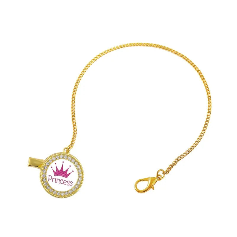 Essential infant care: Secure sparkle pacifier clip with BPA-free silicone soother for happy and calm babies