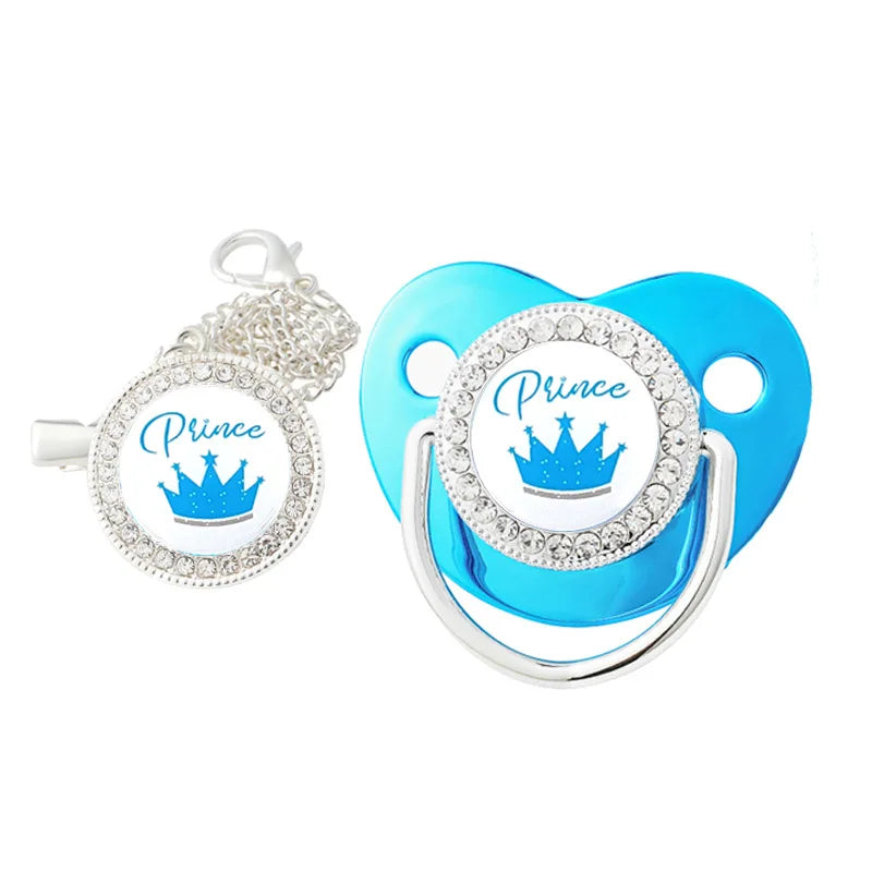 Adorable pink pacifier clip set with a BPA-free silicone soother, ideal for newborn gifting and baby fashion