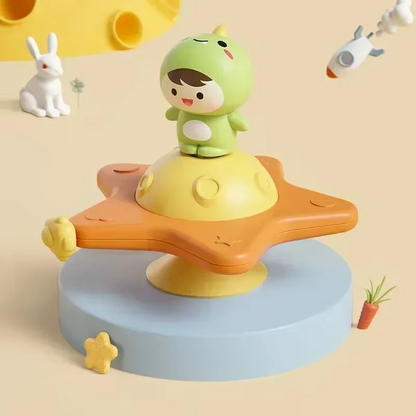 Sensory spinning toy with strong suction cup base, designed for developmental and engaging play