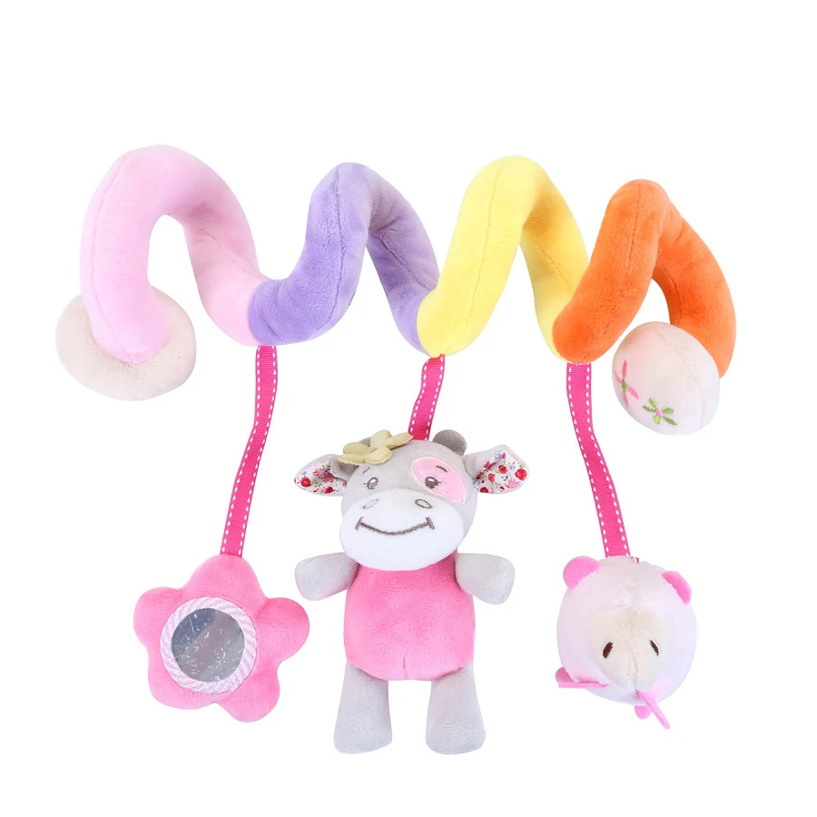 Infant developmental spiral toy, safe & washable, ideal for sensory play in car or pram
