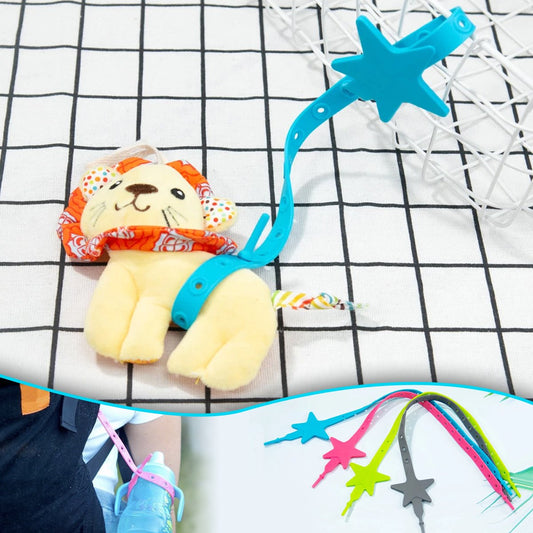 Baby Star non-toxic silicone pacifier holder with star design, ensuring baby safety & infant care.