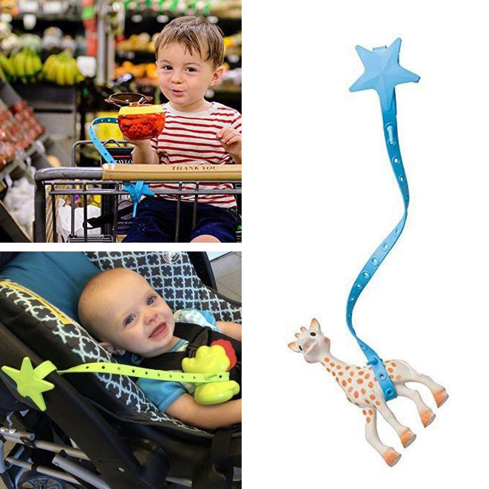 Non-toxic silicone pacifier holder in star shape, a safe baby accessory for nursing & feeding.