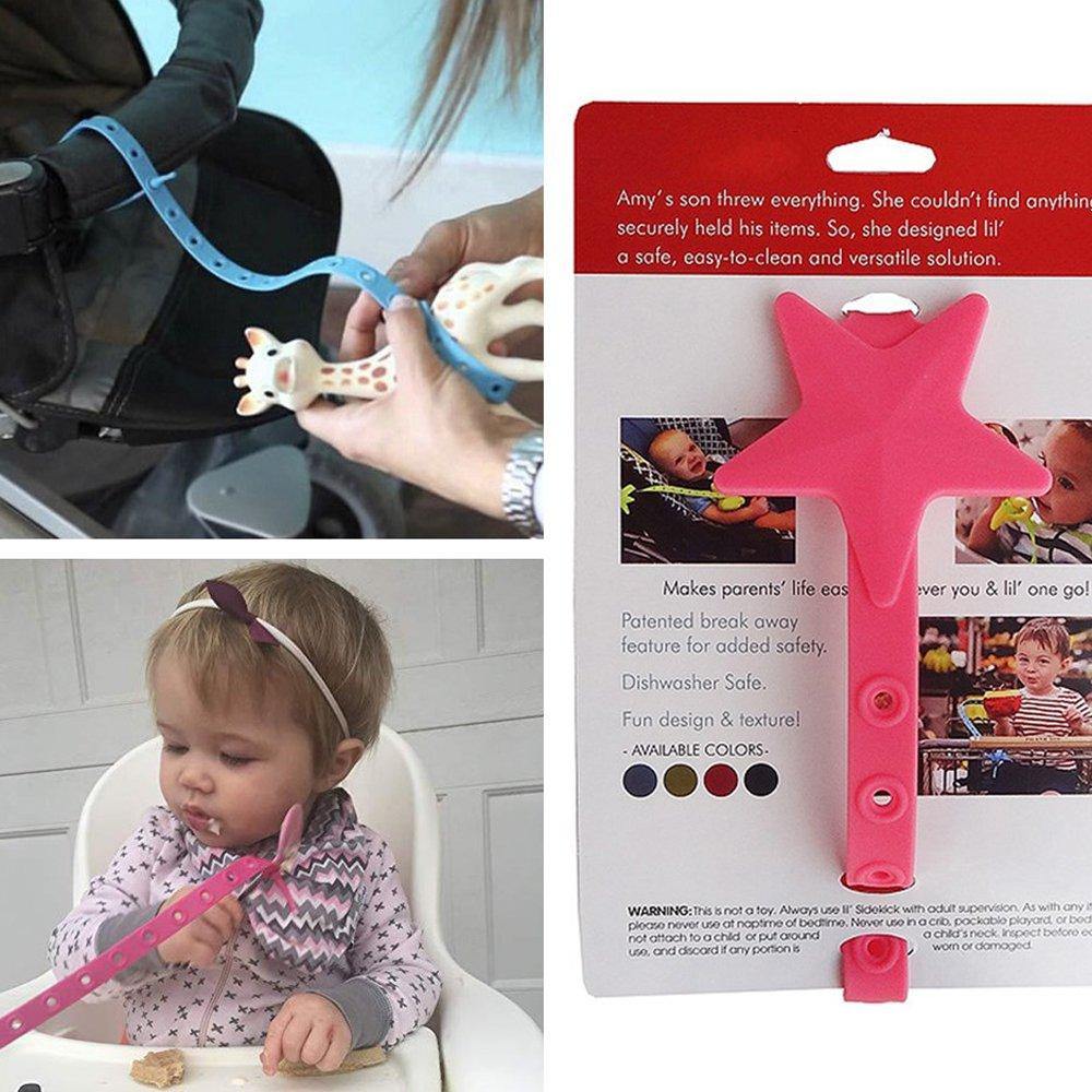 Safe baby star pacifier clip made from non-toxic silicone, perfect for nursing & feeding.
