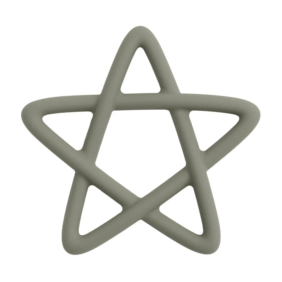 Soft and durable star silicone teether, a safe and effective baby teething toy for infants