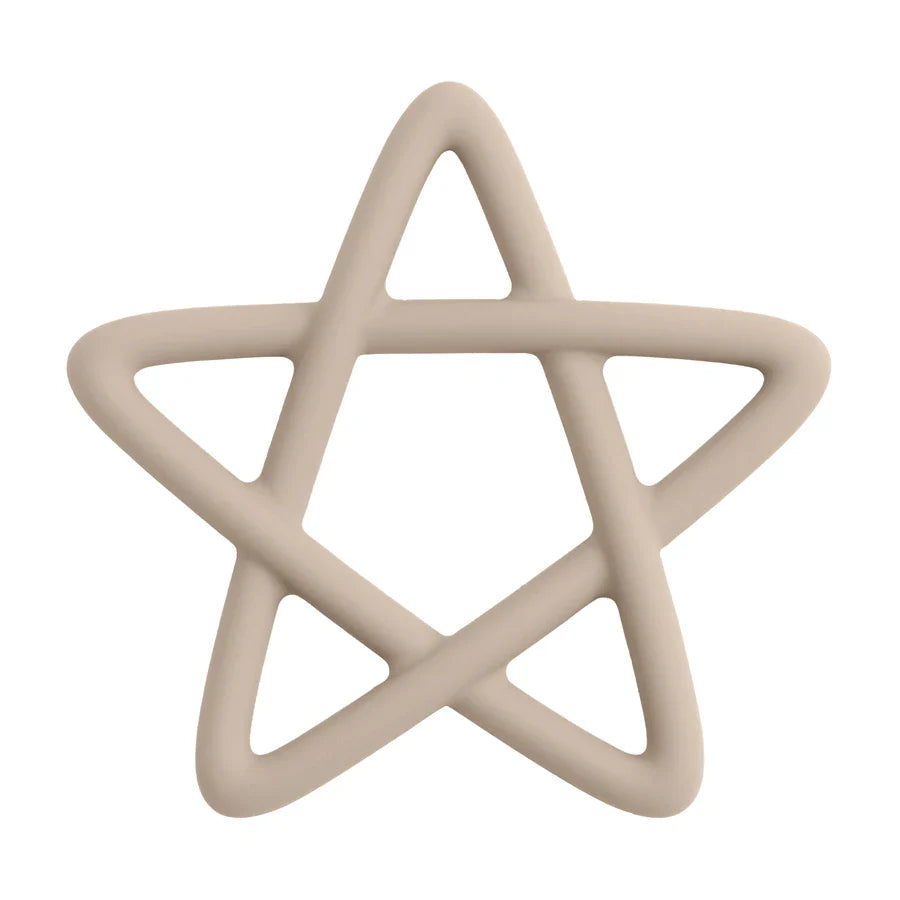 Non-toxic silicone star teether in purple, a perfect infant toy and baby essential gift