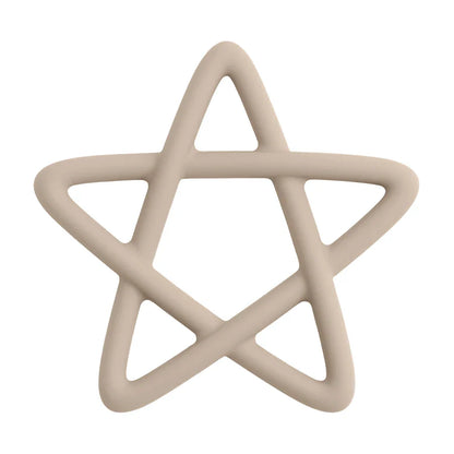 Non-toxic silicone star teether in purple, a perfect infant toy and baby essential gift
