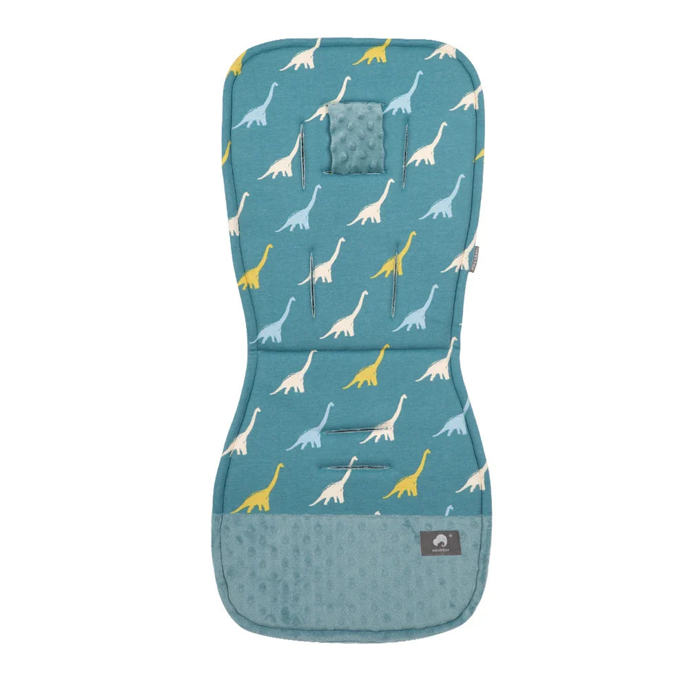 Universal baby stroller cushion, fits most strollers, soft cotton blend for toddler support.