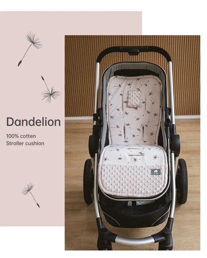 Stroller liner with vibrant colors, cotton blend for baby comfort & easy care, nursery essential.