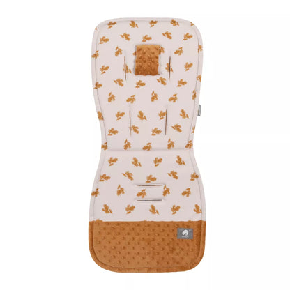 Cotton blend stroller cushion, soft and supportive for baby travel, essential accessory.