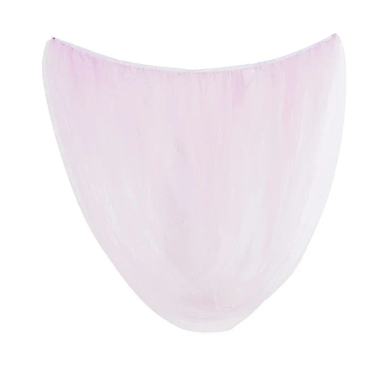 Lightweight baby stroller mosquito net, white, designed to keep bugs away from newborns and young children.