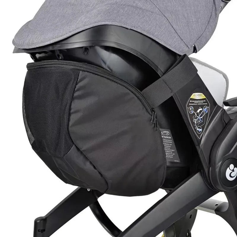 Baby Stroller Organizer storage bag with multiple pockets, black polyester for baby travel essentials