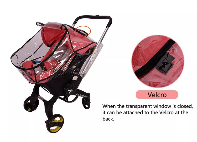 Durable polyester stroller storage caddy in black, a must-have for modern parents and baby travel