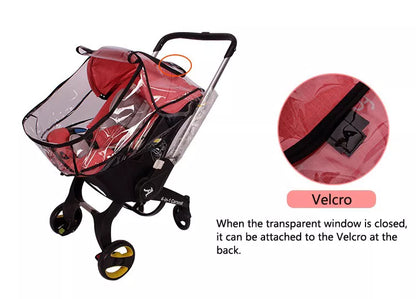Durable polyester stroller storage caddy in black, a must-have for modern parents and baby travel