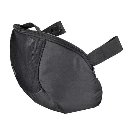 Modern baby stroller organizer, essential for keeping infant gear tidy during outings, black color