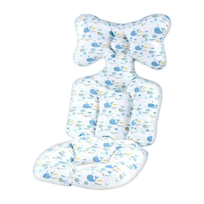 Infant and toddler stroller cushion, quilted cotton design for extra comfort