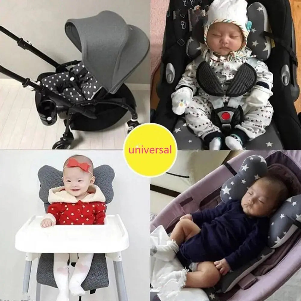 Infant stroller cushion, breathable cotton, universal fit baby seat liner