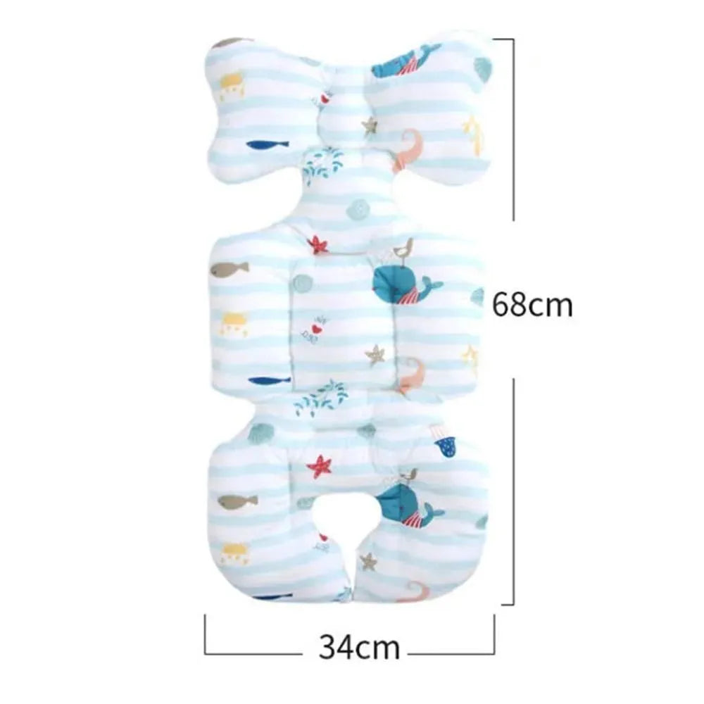 Newborn essential, cotton stroller seat pad, soft and breathable comfort