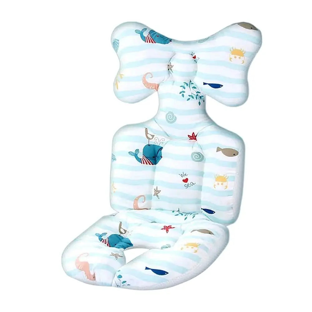 Breathable cotton baby seat pad, universal fit for strollers and car seats