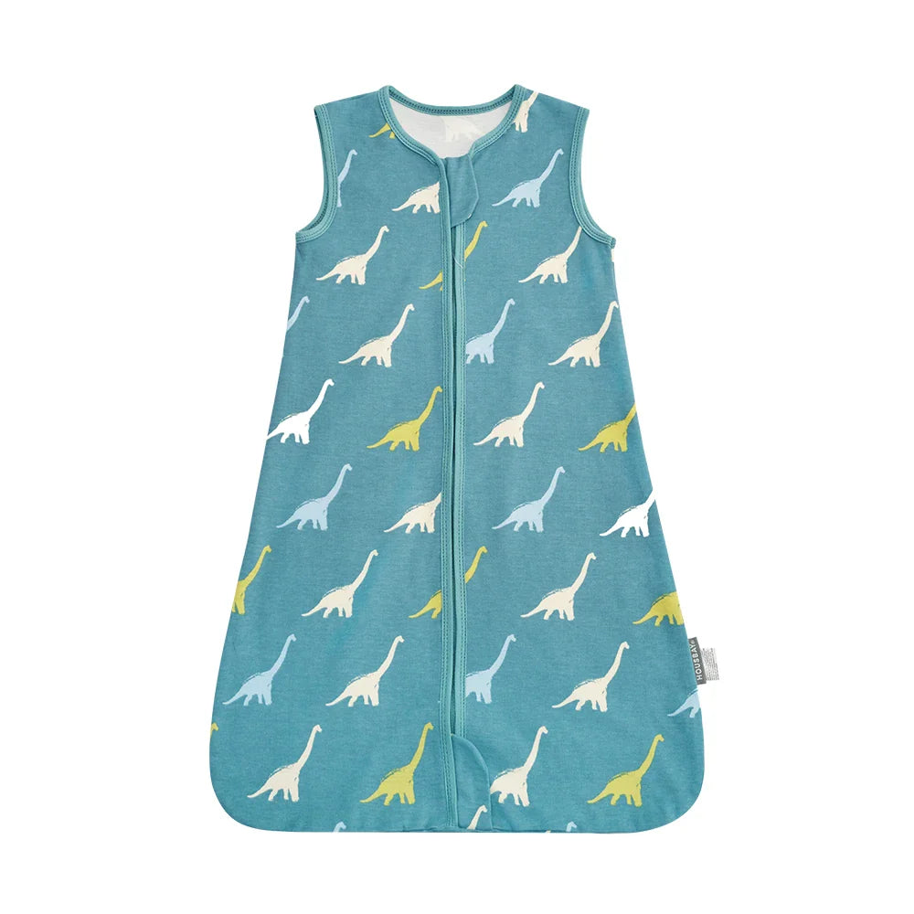 Folded baby summer sleep sack showing its thin, breathable cotton material, great for toddler sleep.