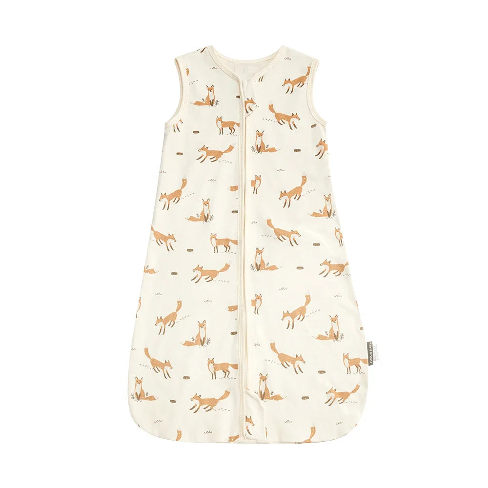 Baby sleep sack in a gender-neutral yellow, breathable cotton, 3-24 months, essential for newborn comfort.